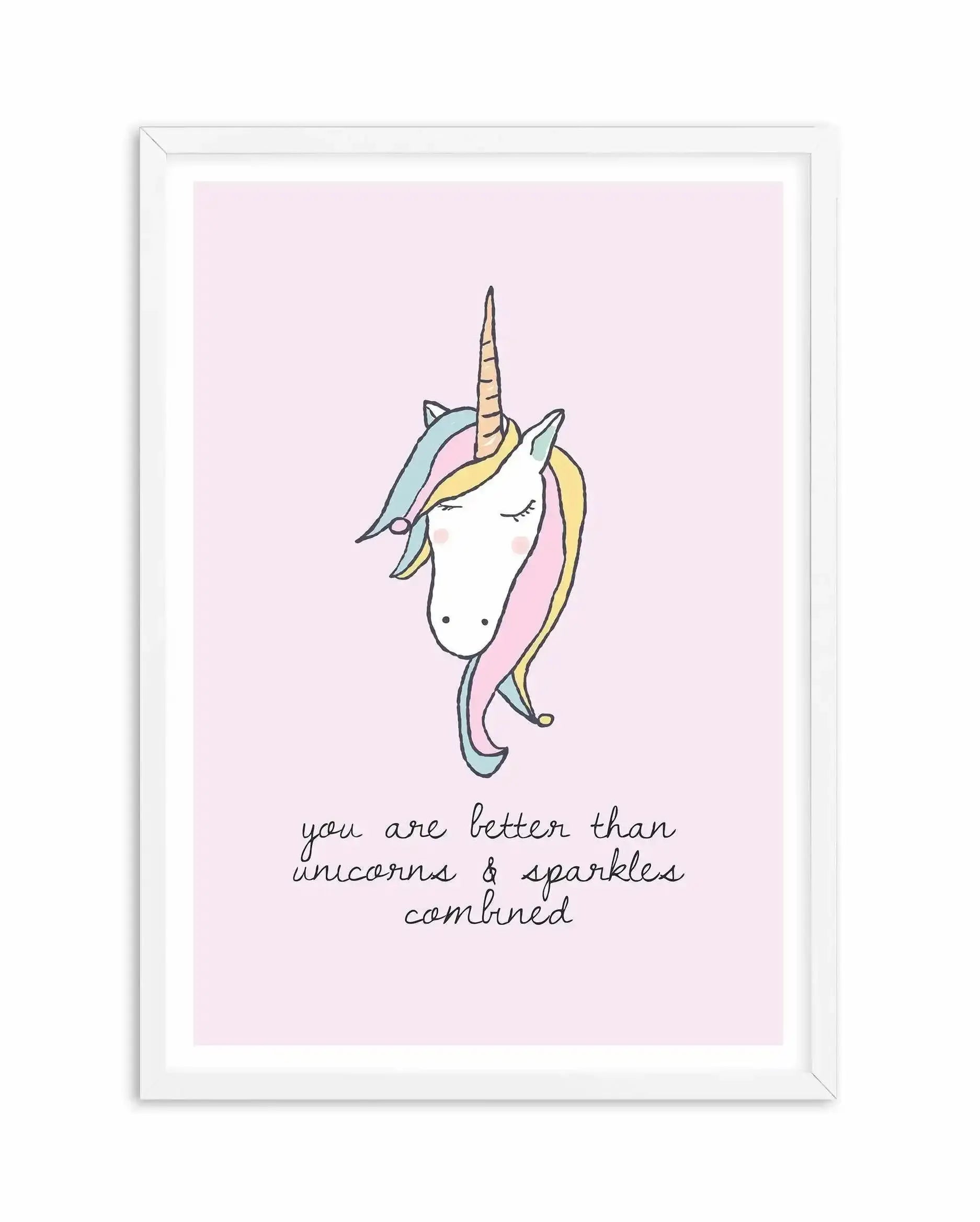 Sparkles & Unicorns Art Print-PRINT-Olive et Oriel-Olive et Oriel-A5 | 5.8" x 8.3" | 14.8 x 21cm-White-With White Border-Buy-Australian-Art-Prints-Online-with-Olive-et-Oriel-Your-Artwork-Specialists-Austrailia-Decorate-With-Coastal-Photo-Wall-Art-Prints-From-Our-Beach-House-Artwork-Collection-Fine-Poster-and-Framed-Artwork