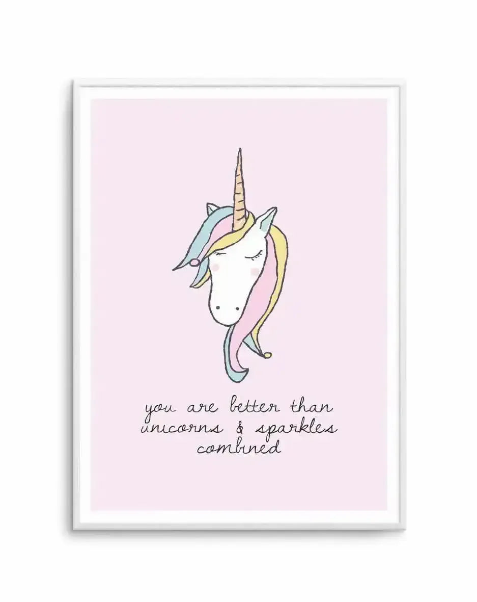 Sparkles & Unicorns Art Print-PRINT-Olive et Oriel-Olive et Oriel-A5 | 5.8" x 8.3" | 14.8 x 21cm-Unframed Art Print-With White Border-Buy-Australian-Art-Prints-Online-with-Olive-et-Oriel-Your-Artwork-Specialists-Austrailia-Decorate-With-Coastal-Photo-Wall-Art-Prints-From-Our-Beach-House-Artwork-Collection-Fine-Poster-and-Framed-Artwork