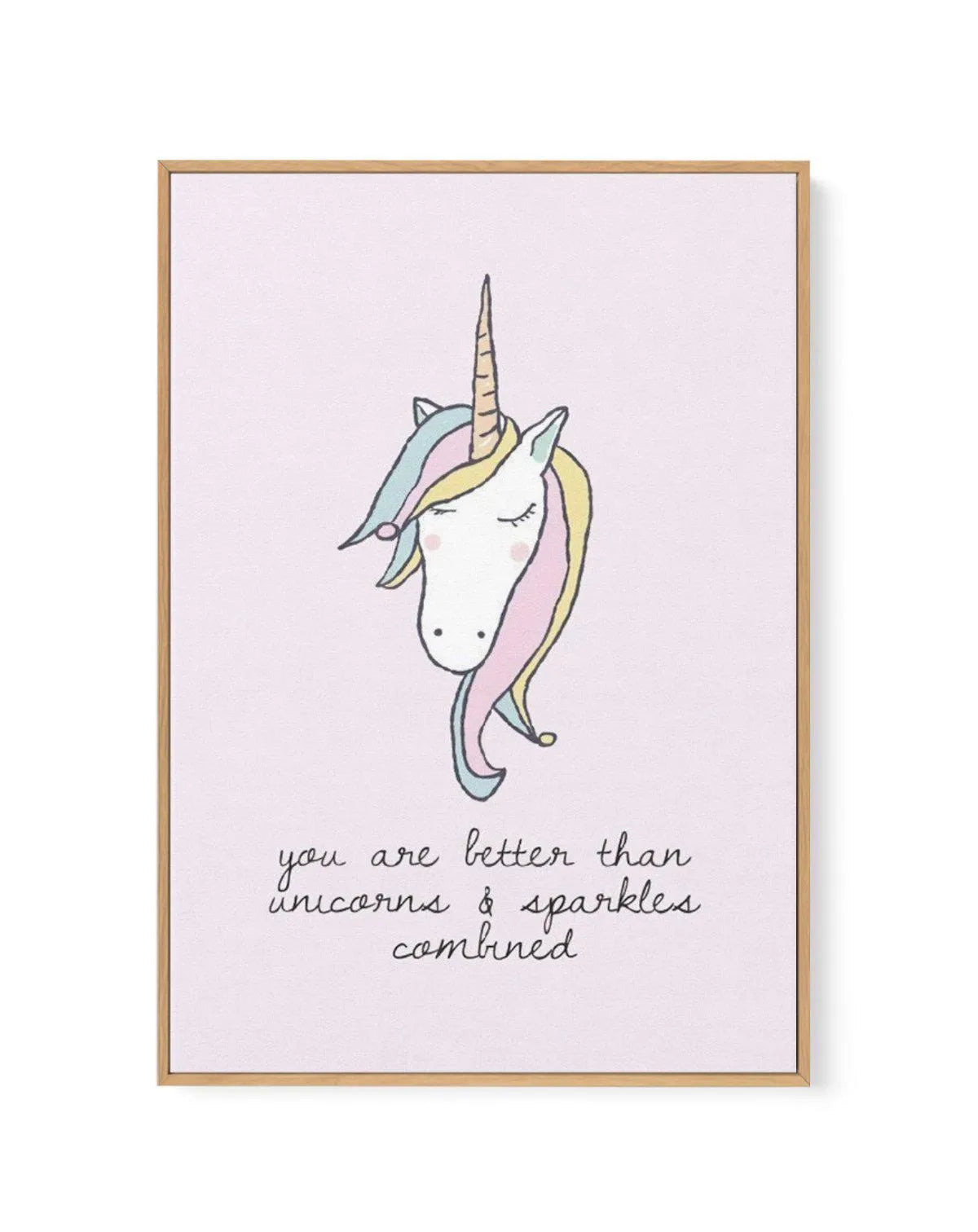 Sparkles & Unicorns | Framed Canvas-CANVAS-You can shop wall art online with Olive et Oriel for everything from abstract art to fun kids wall art. Our beautiful modern art prints and canvas art are available from large canvas prints to wall art paintings and our proudly Australian artwork collection offers only the highest quality framed large wall art and canvas art Australia - You can buy fashion photography prints or Hampton print posters and paintings on canvas from Olive et Oriel and have t