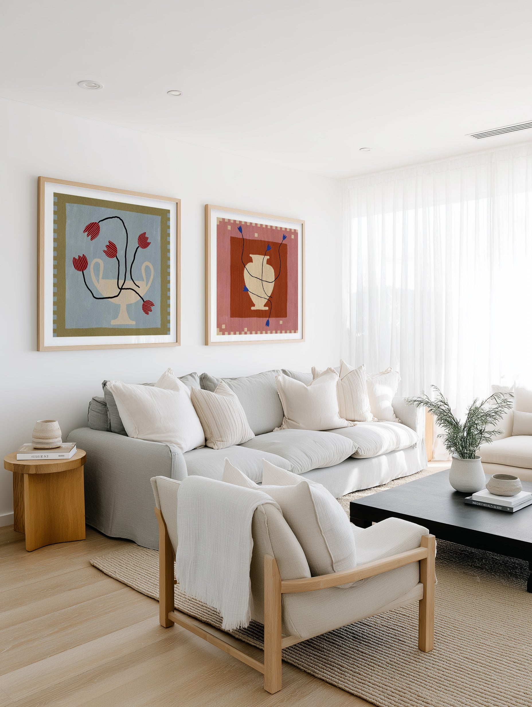 Out of Vase Blooms 7 by Shatha Al Dafai | Art Print from Olive et Oriel where you can shop wallpaper and artworks online