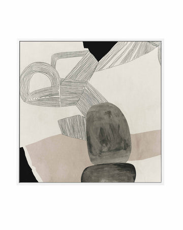 SALE 70x70 Stacks on no 1 | SQ | White | Framed Canvas from Olive et Oriel where you can shop wallpaper and artworks online