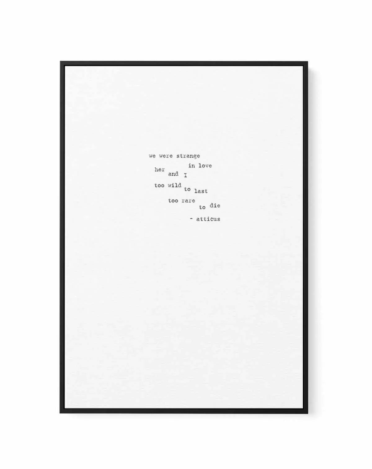 Strange In Love | Framed Canvas-CANVAS-You can shop wall art online with Olive et Oriel for everything from abstract art to fun kids wall art. Our beautiful modern art prints and canvas art are available from large canvas prints to wall art paintings and our proudly Australian artwork collection offers only the highest quality framed large wall art and canvas art Australia - You can buy fashion photography prints or Hampton print posters and paintings on canvas from Olive et Oriel and have them 