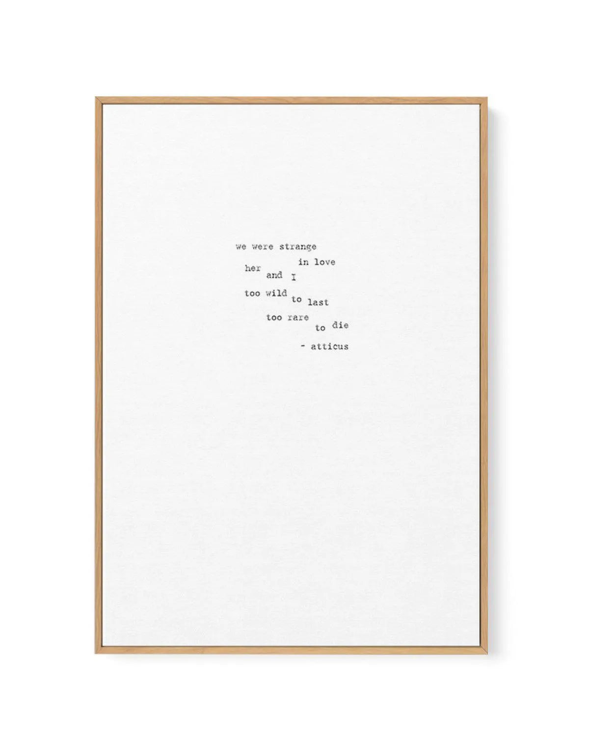 Strange In Love | Framed Canvas-CANVAS-You can shop wall art online with Olive et Oriel for everything from abstract art to fun kids wall art. Our beautiful modern art prints and canvas art are available from large canvas prints to wall art paintings and our proudly Australian artwork collection offers only the highest quality framed large wall art and canvas art Australia - You can buy fashion photography prints or Hampton print posters and paintings on canvas from Olive et Oriel and have them 