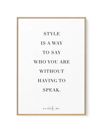 Style Is A Way | Framed Canvas-CANVAS-You can shop wall art online with Olive et Oriel for everything from abstract art to fun kids wall art. Our beautiful modern art prints and canvas art are available from large canvas prints to wall art paintings and our proudly Australian artwork collection offers only the highest quality framed large wall art and canvas art Australia - You can buy fashion photography prints or Hampton print posters and paintings on canvas from Olive et Oriel and have them d