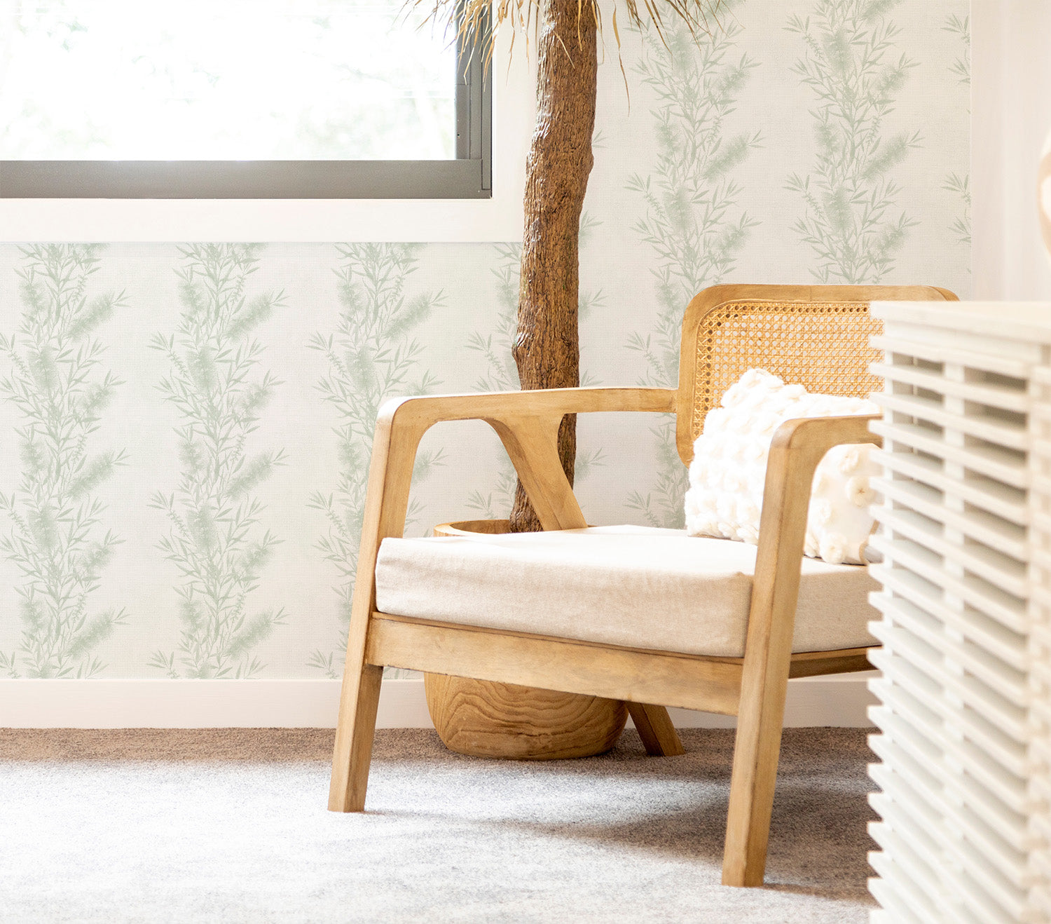 Native Botanica in Sage Green Wallpaper