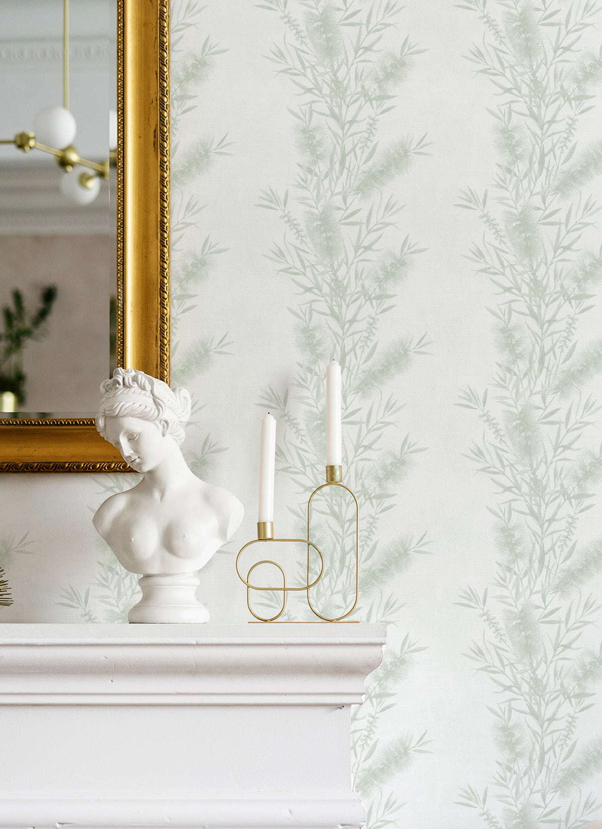 Native Botanica in Sage Green Wallpaper