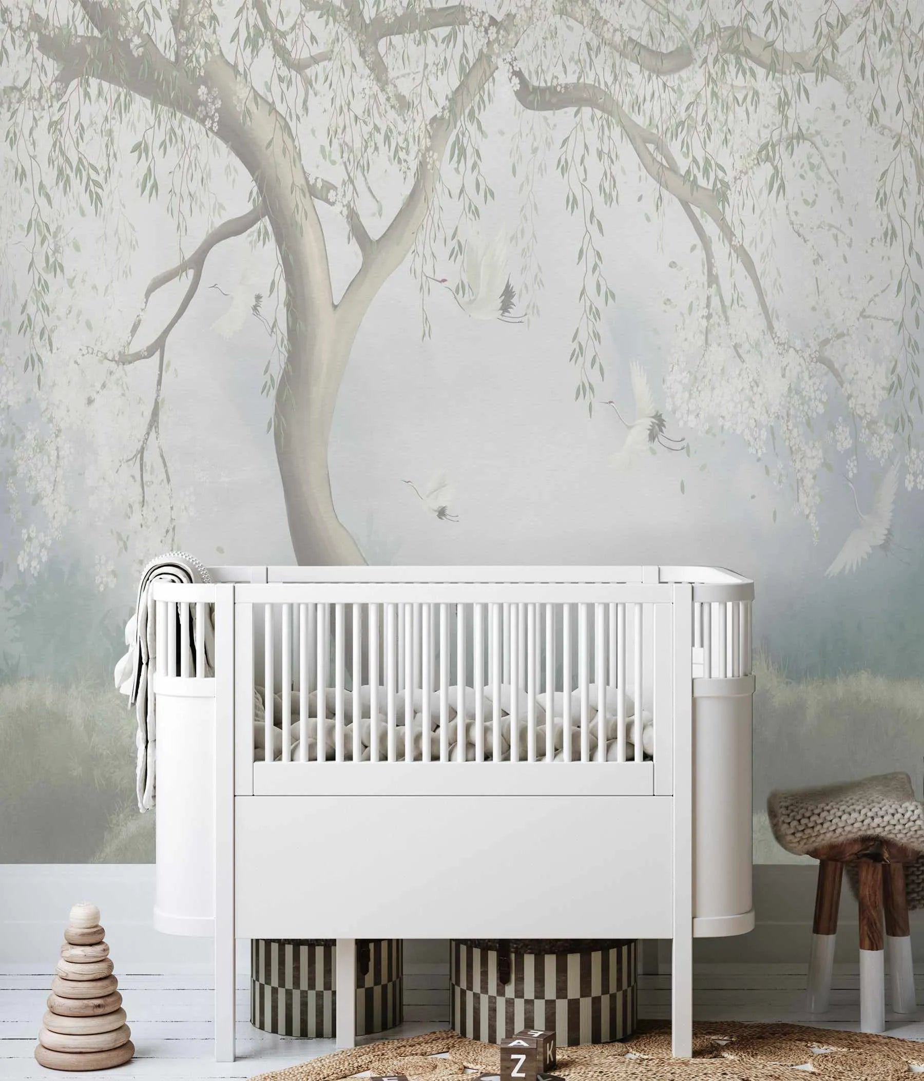 Willow in Blossom Wallpaper from Olive et Oriel where you can shop wallpaper and artworks online