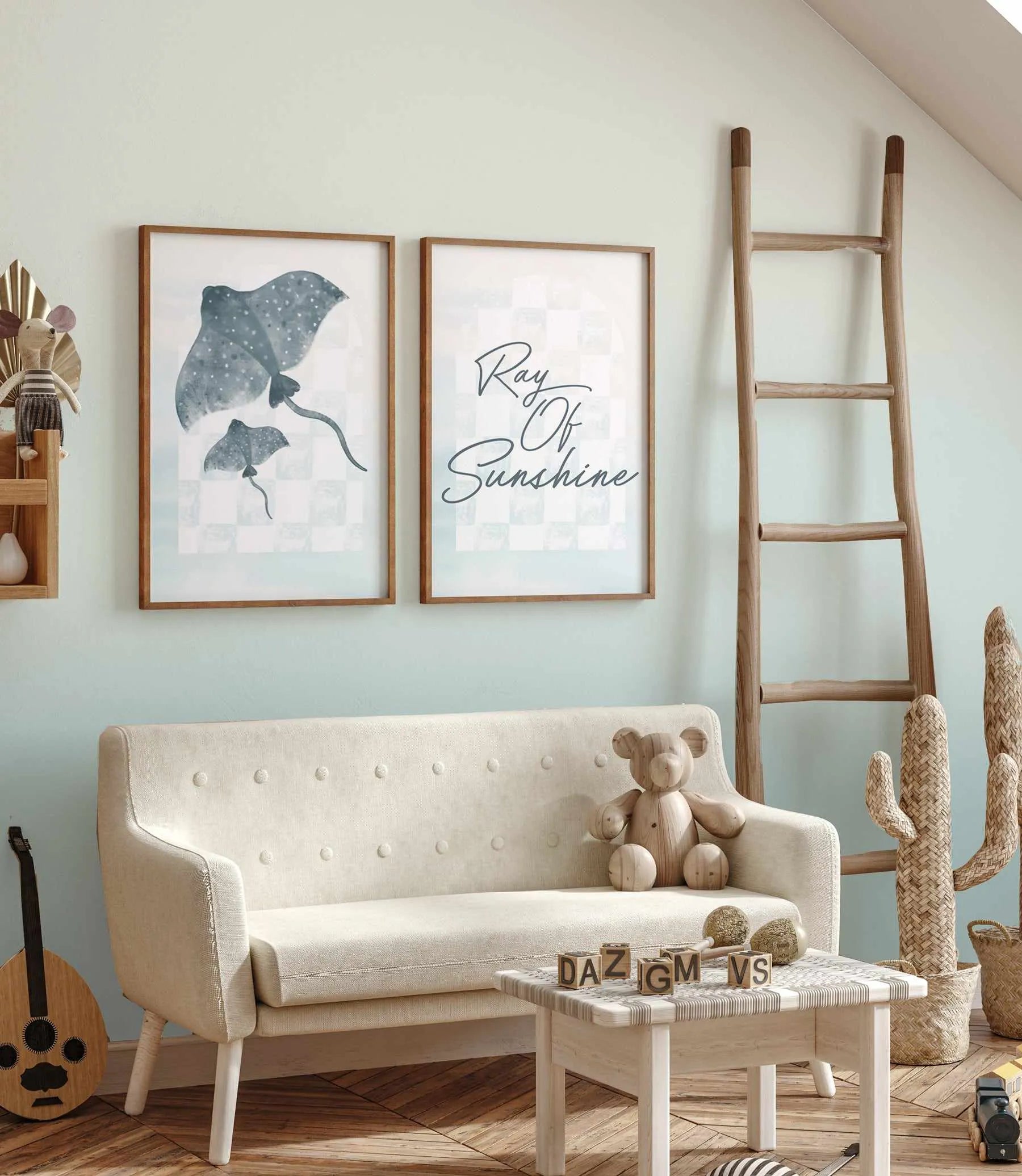 Aura in Blue Bird Wallpaper from Olive et Oriel where you can shop wallpaper and artworks online