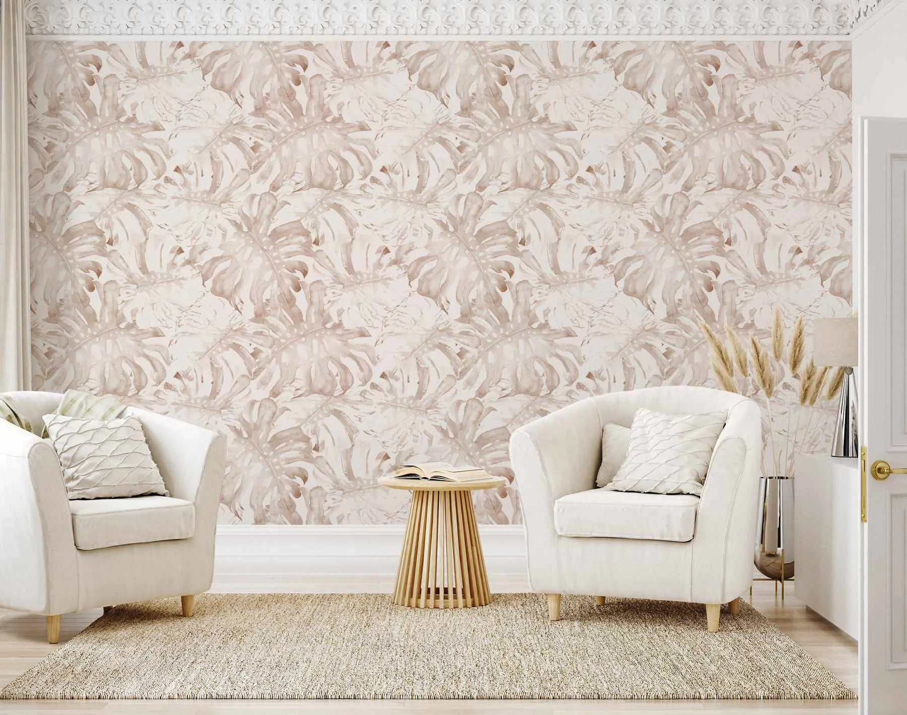 Monstera In Coco Wallpaper from Olive et Oriel where you can shop wallpaper and artworks online