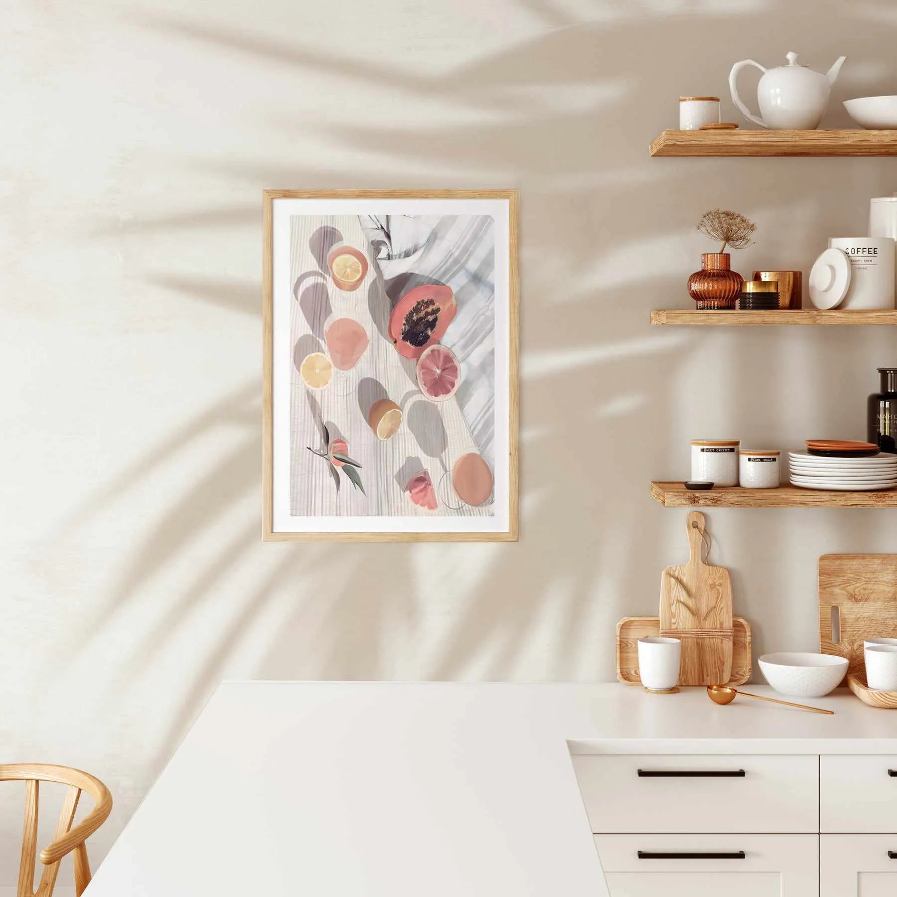 Midday in Santorini Wallpaper from Olive et Oriel where you can shop wallpaper and artworks online