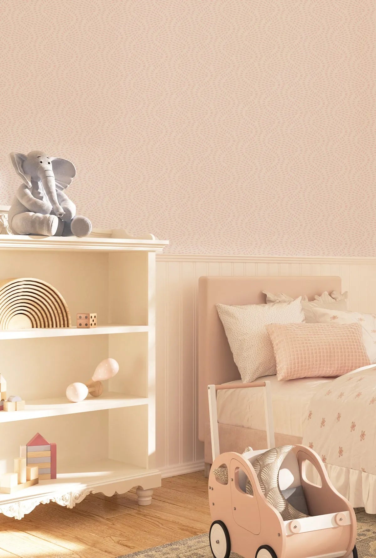 Little Sprinkles In Pink Wallpaper from Olive et Oriel where you can shop wallpaper and artworks online