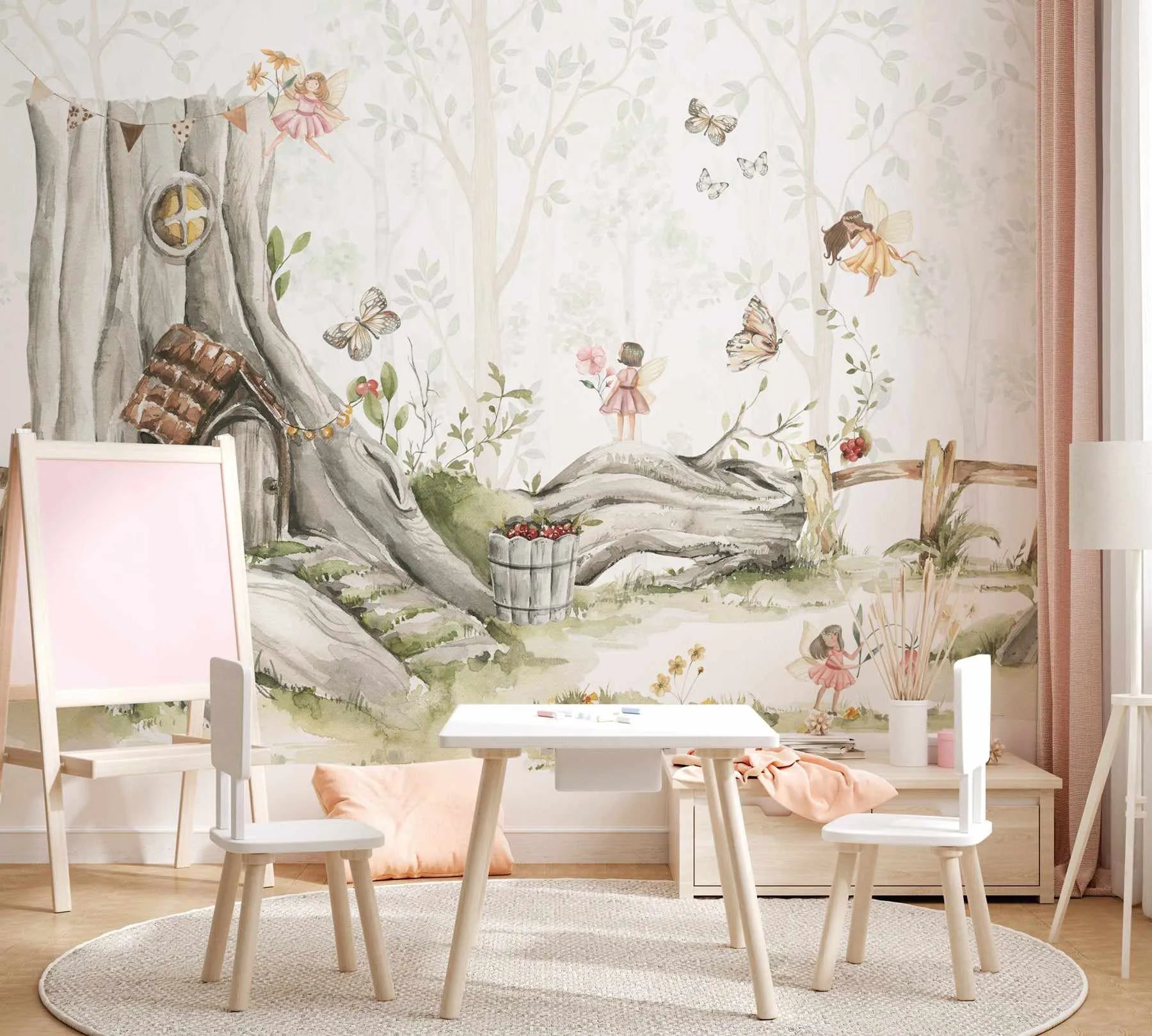 Fairy Friends Wallpaper Mural from Olive et Oriel where you can shop wallpaper and artworks online