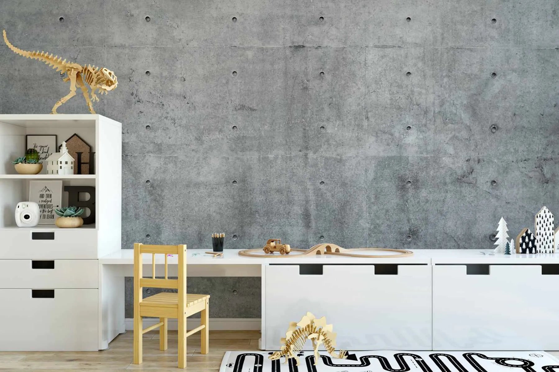 Concrete Luxe Wallpaper from Olive et Oriel where you can shop wallpaper and artworks online