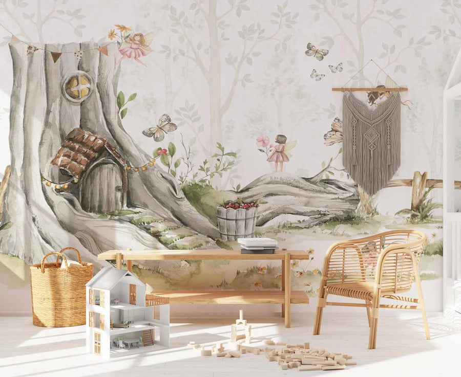 Fairy Friends Wallpaper Mural from Olive et Oriel where you can shop wallpaper and artworks online