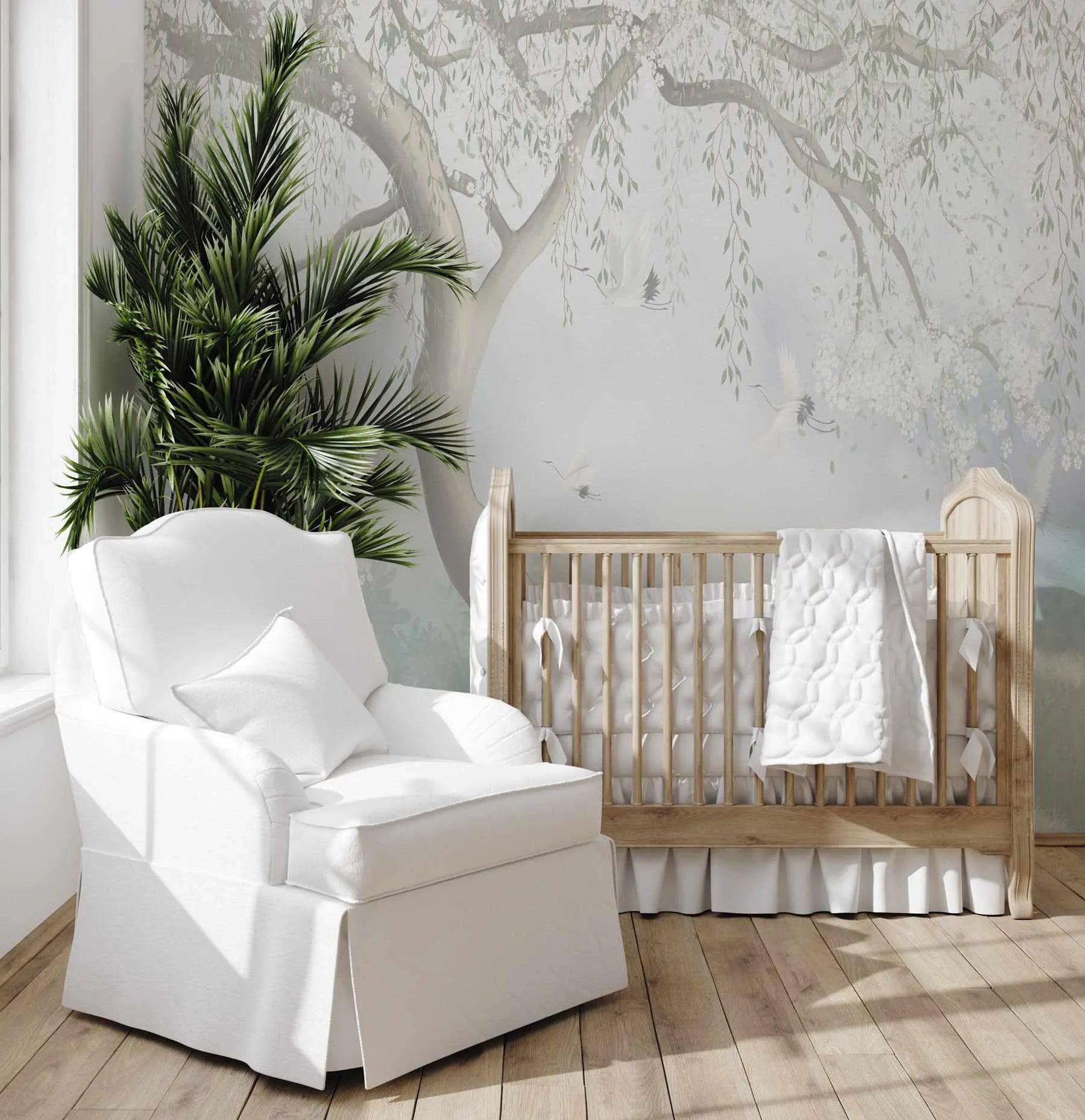Willow in Blossom Wallpaper from Olive et Oriel where you can shop wallpaper and artworks online