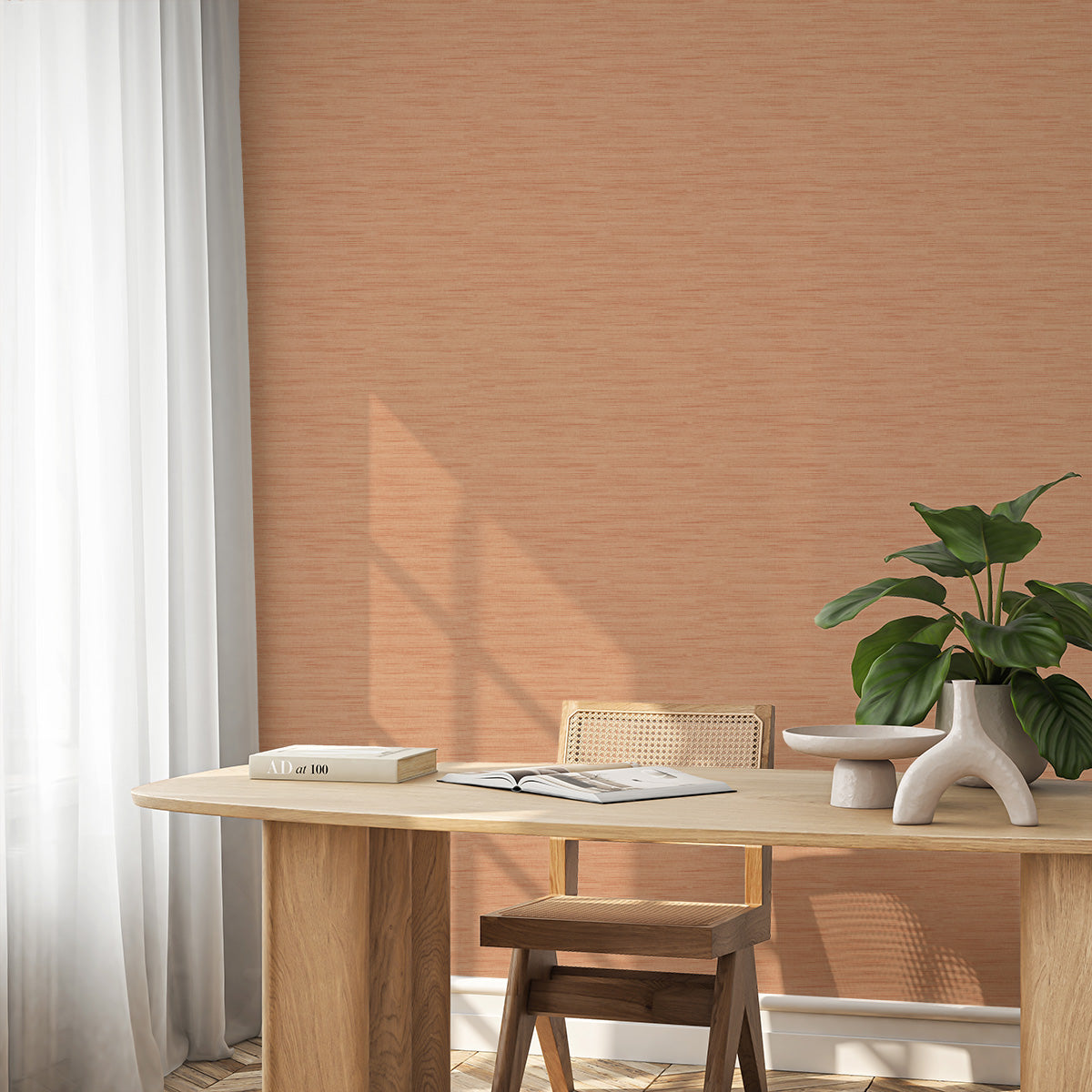 Soho in Terracotta Commercial Vinyl Wallcovering