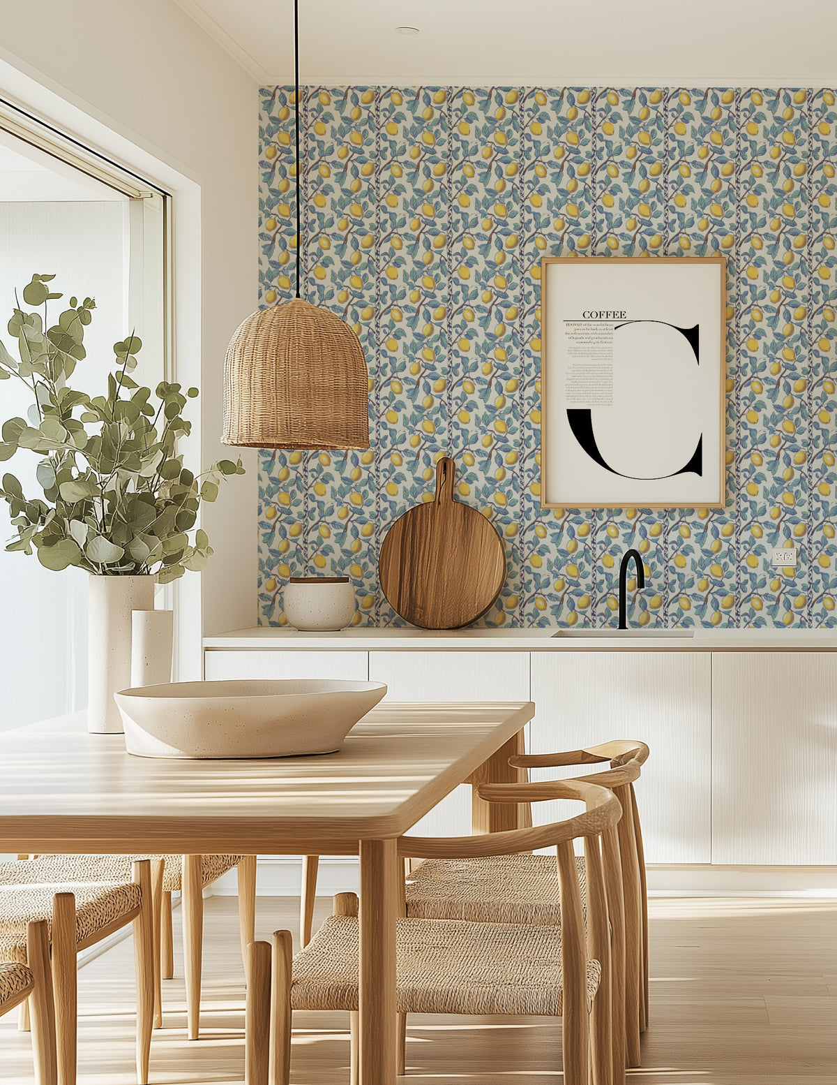 Amalfi Limone Wallpaper from Olive et Oriel where you can shop wallpaper and artworks online