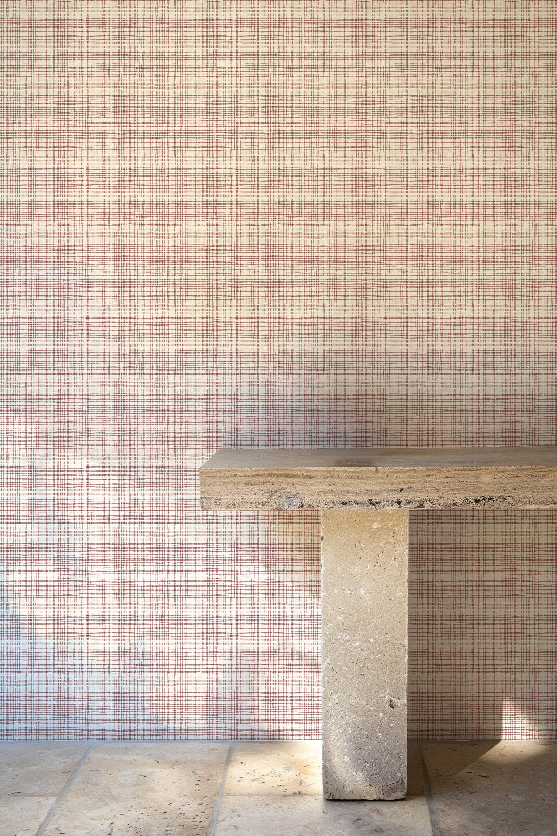 Vaucluse in Red Sienna Commercial Vinyl Wallcovering