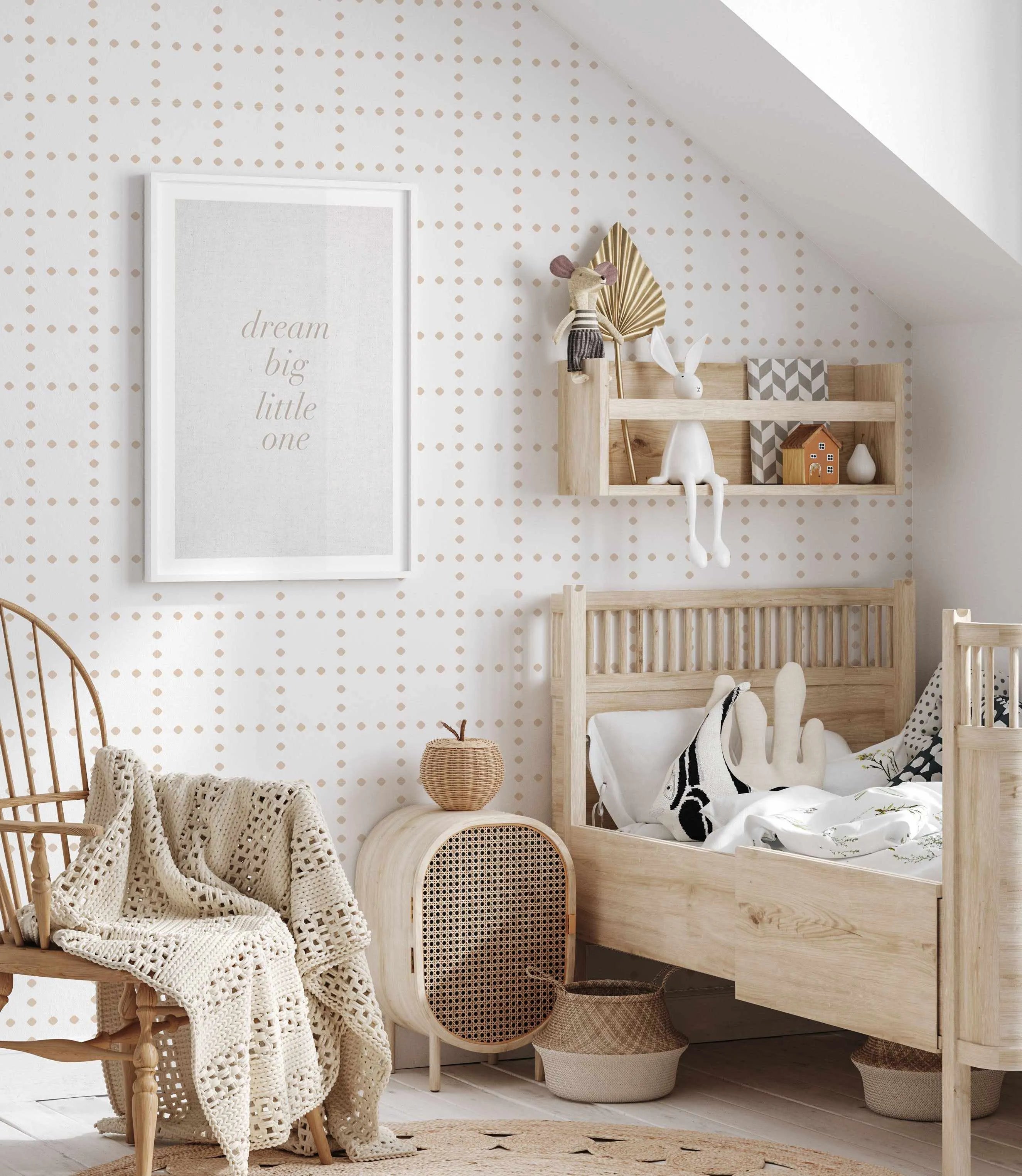 Diamond Dots Wallpaper from Olive et Oriel where you can shop wallpaper and artworks online
