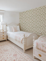 Soft Pink Trellis Rose Wallpaper