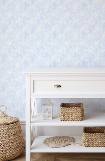 Rock Pools in Light Blue Wallpaper from Olive et Oriel where you can shop wallpaper and artworks online