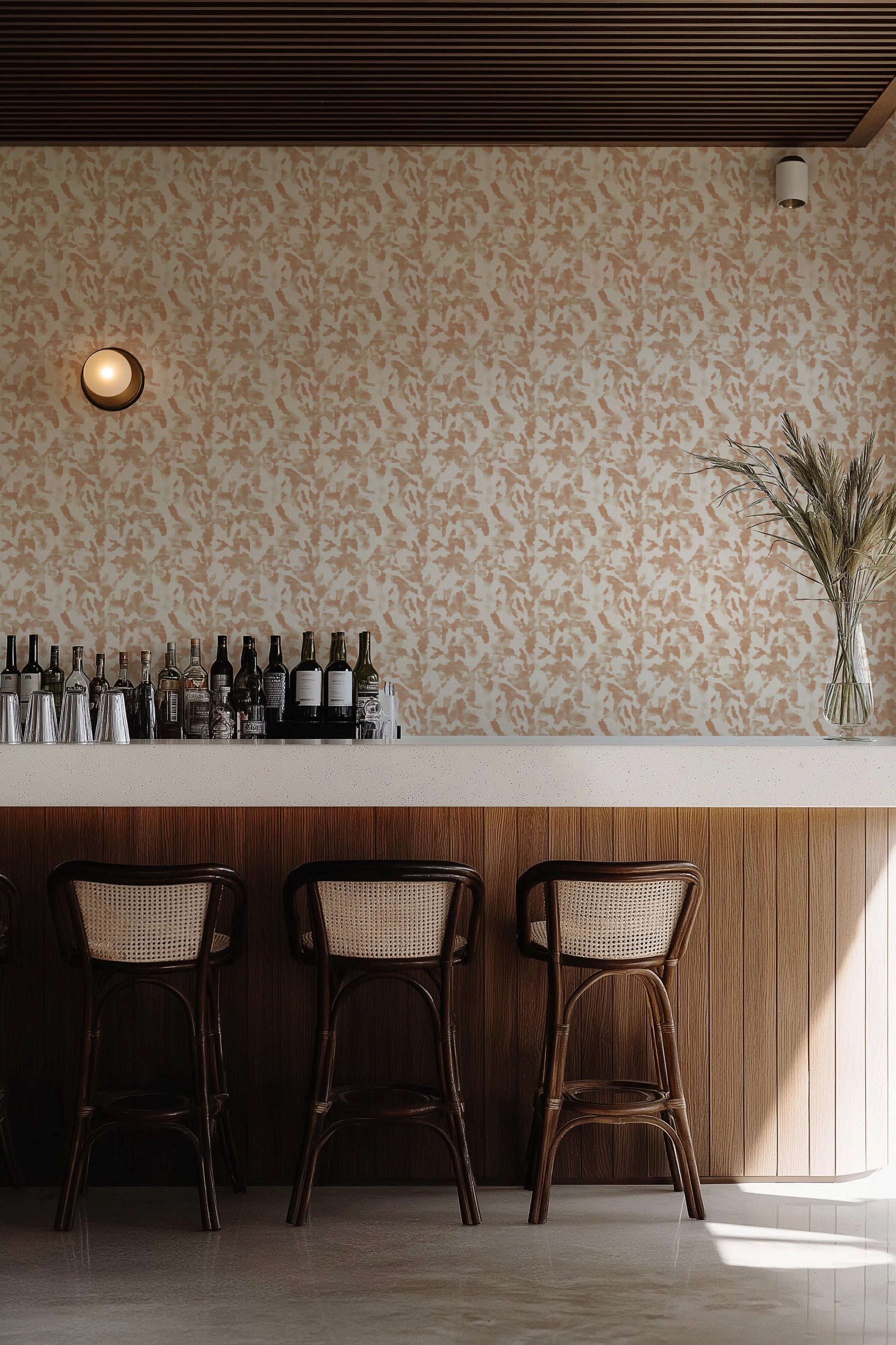 Seville in Terracotta Commercial Vinyl Wallcovering