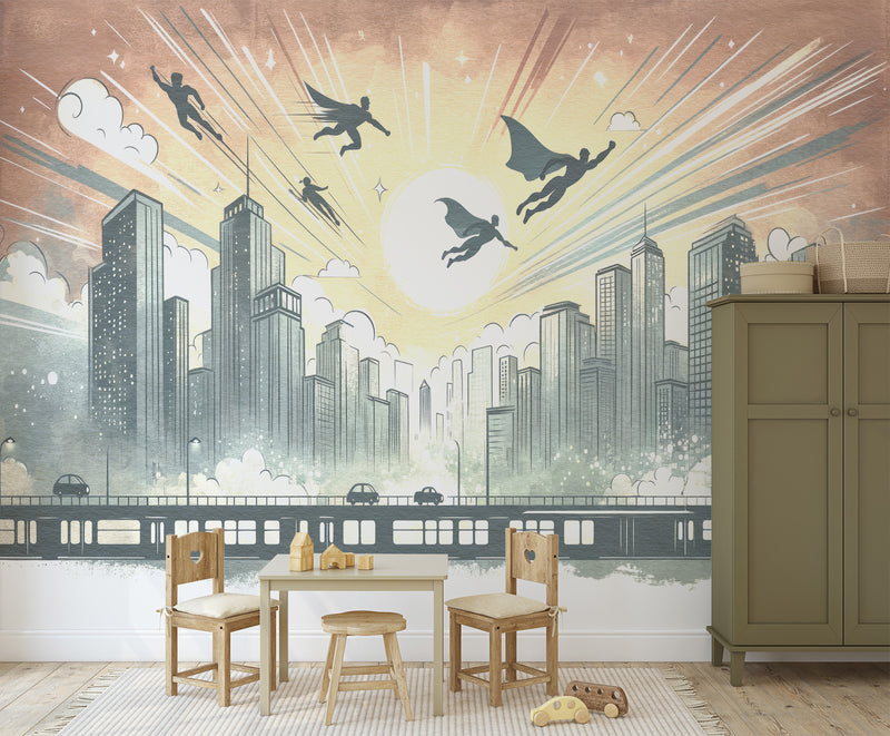 City of Heroes Wallpaper Mural