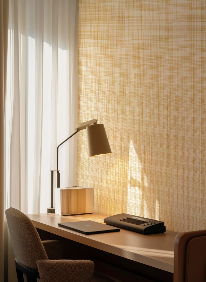 Vaucluse in Mustard Commercial Vinyl Wallcovering