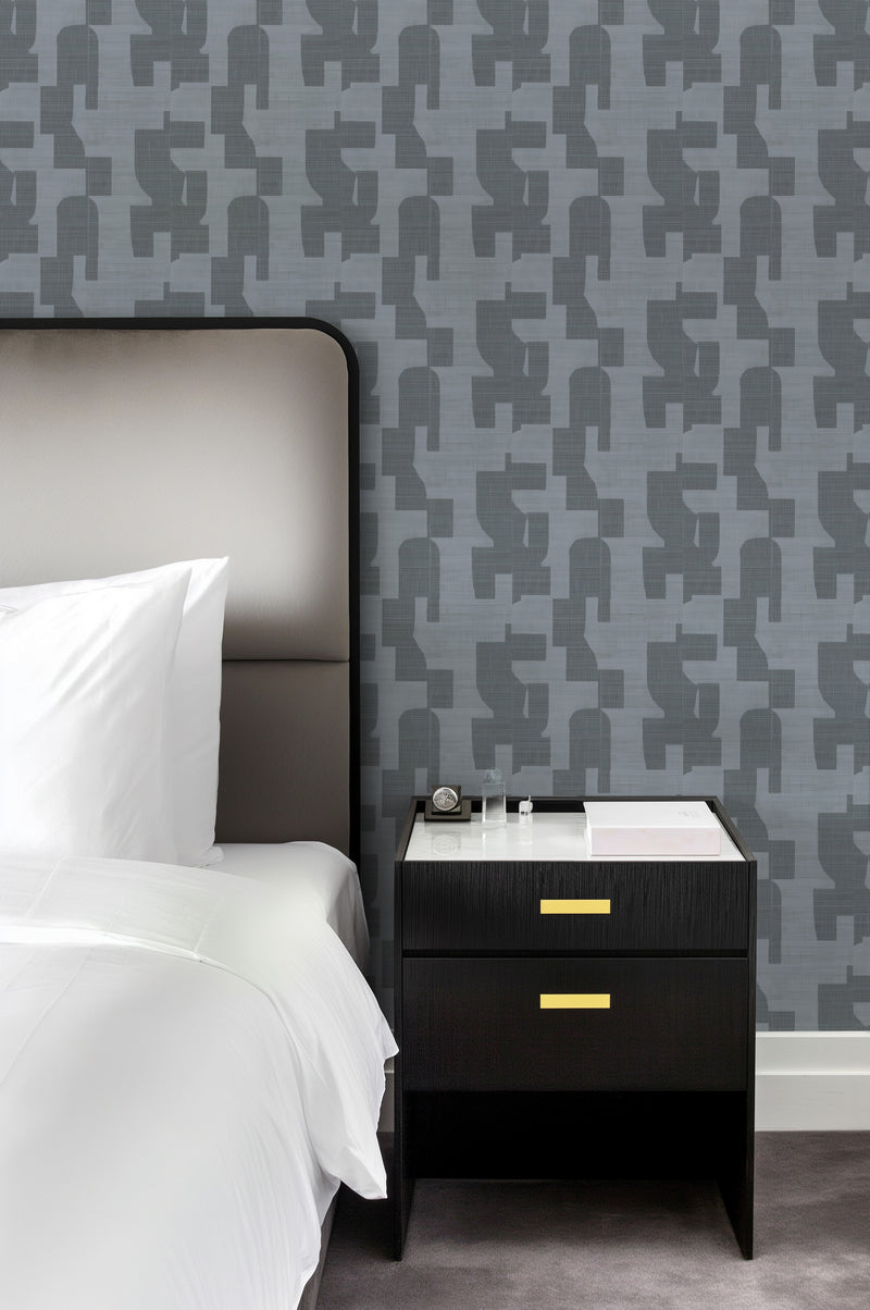 Hotham in Slate Commercial Vinyl Wallcovering