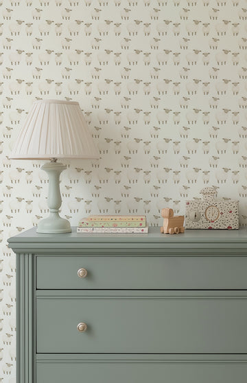 Counting Sheep Wallpaper from Olive et Oriel where you can shop wallpaper and artworks online