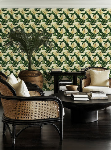 Paradise Colonial Wallpaper from Olive et Oriel where you can shop wallpaper and artworks online