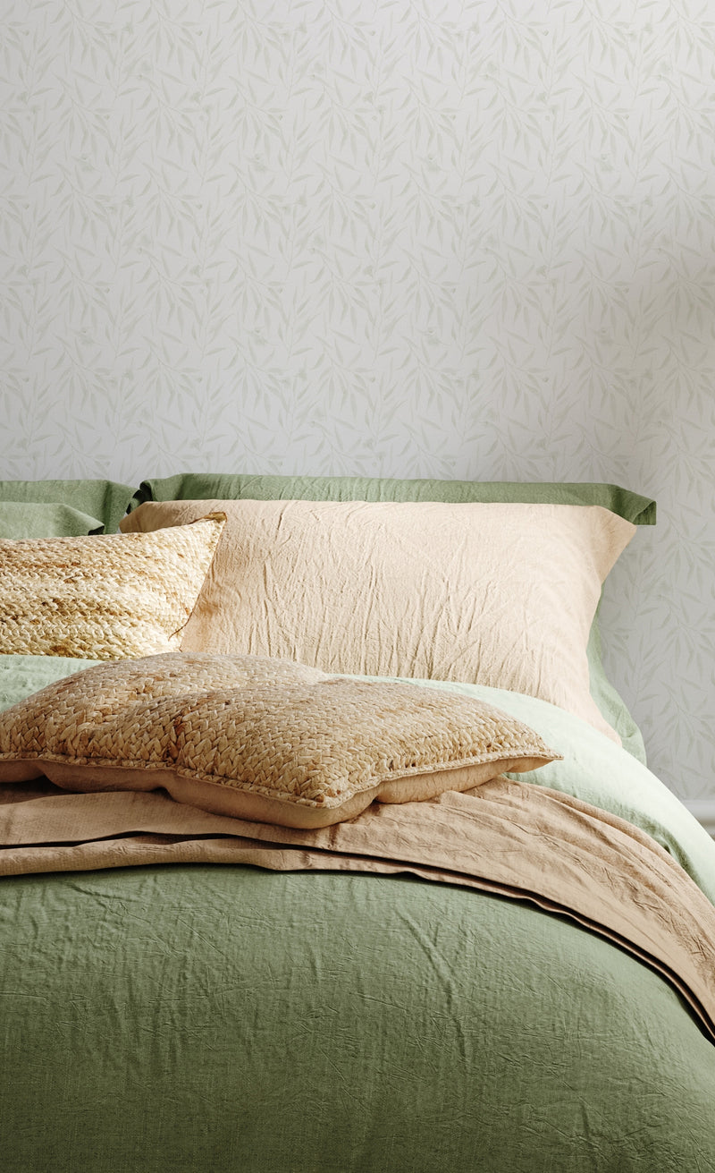 Australiana Foliage in Eucalyptus Green Wallpaper from Olive et Oriel where you can shop wallpaper and artworks online