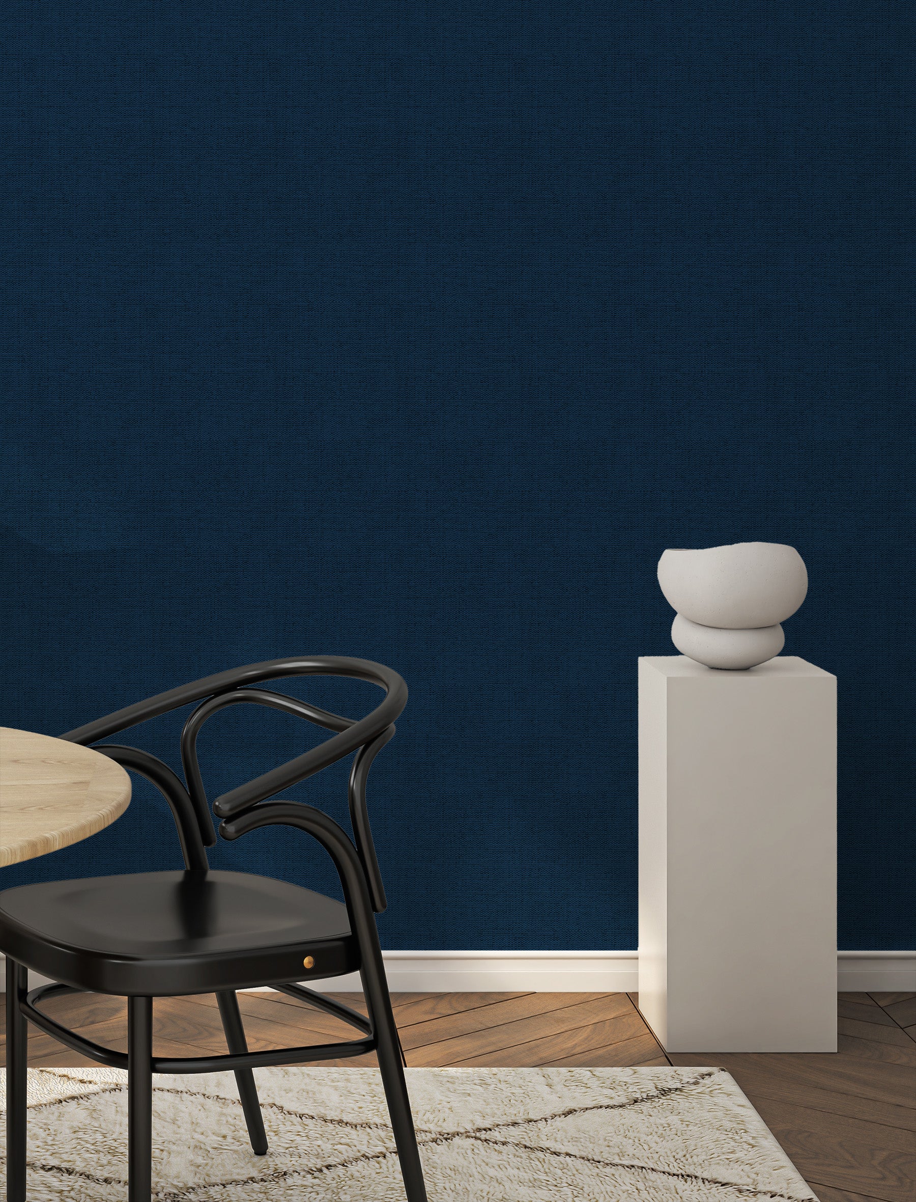 Ashsa in Aegean Blue Commercial Vinyl Wallcovering