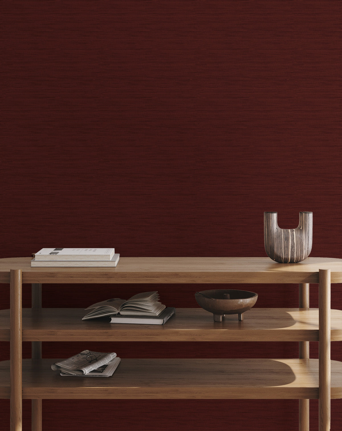 Soho in Maroon Commercial Wallcoverings