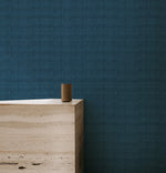 Java in Navy Commercial Vinyl Wallcovering