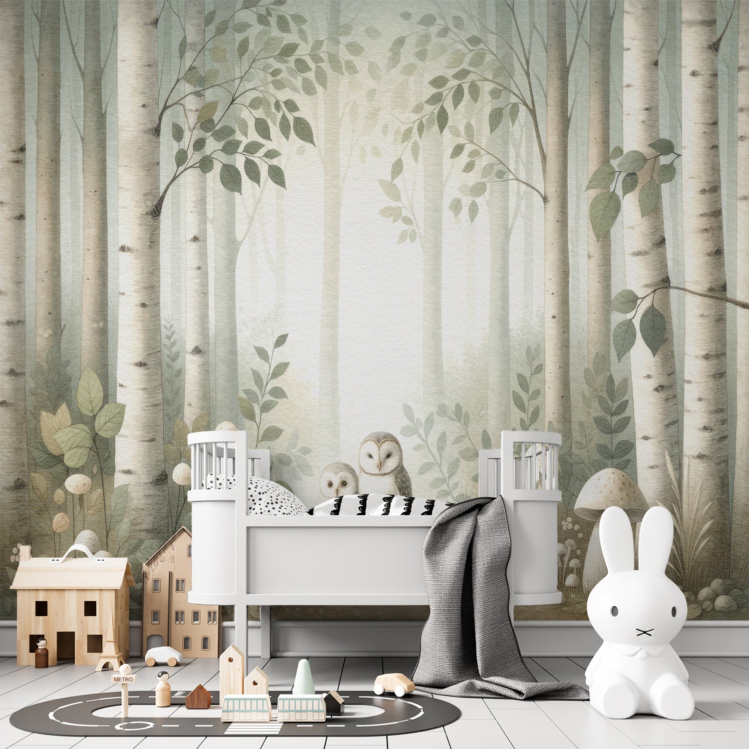 Owl's Woodland Retreats Wallpaper Mural