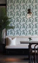 Hotham in Moss Commercial Vinyl Wallcovering