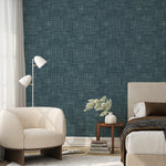 Aspen in Navy Commercial Vinyl Wallcovering