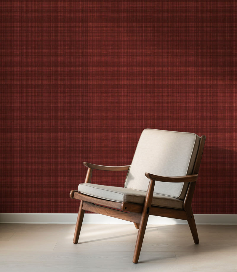 Vaucluse in Maroon Commercial Vinyl Wallcovering