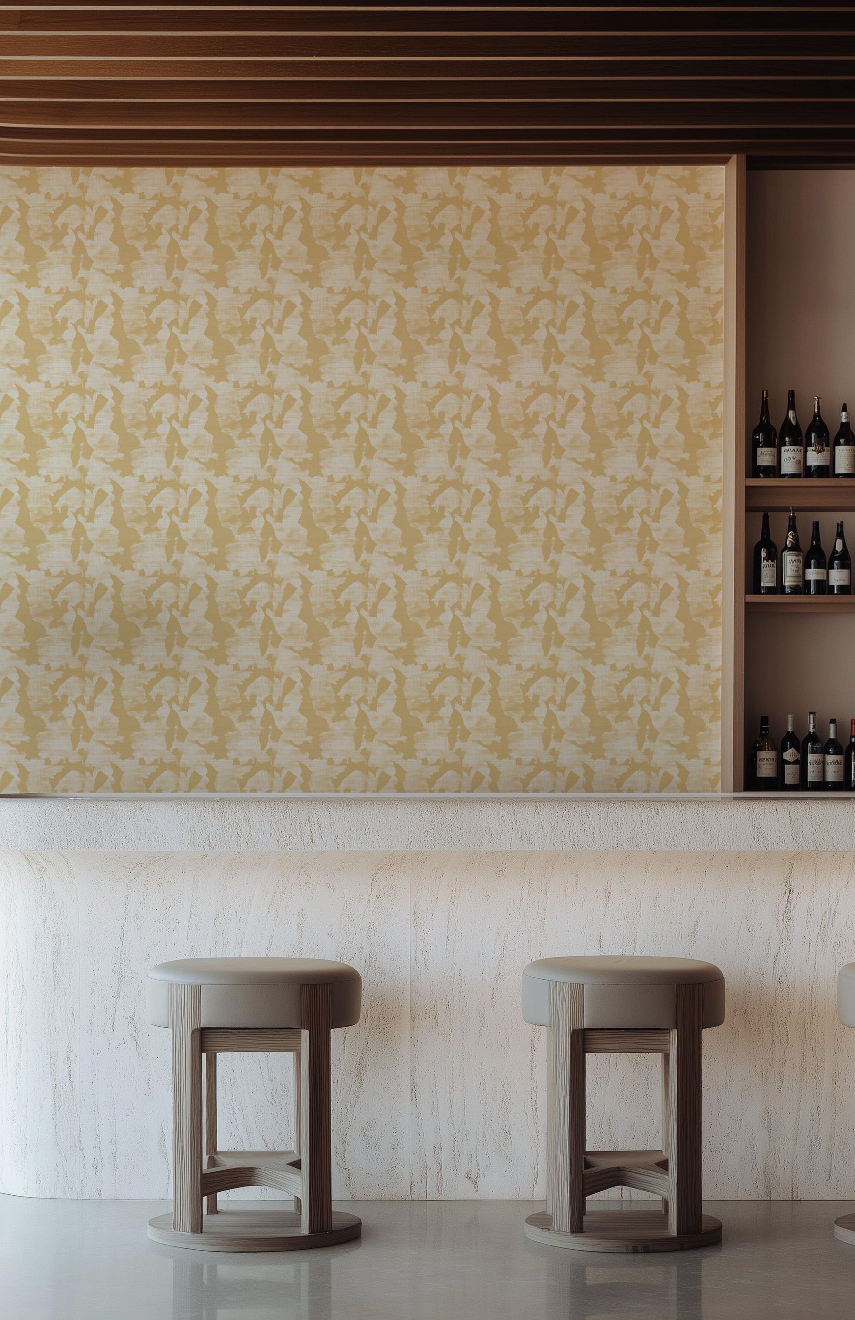 Northcote in Mustard Commercial Vinyl Wallcovering