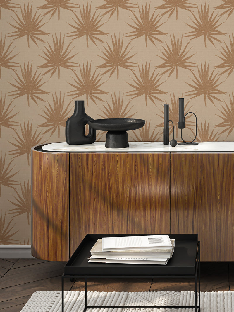 Fan Palms In Coco Wallpaper from Olive et Oriel where you can shop wallpaper and artworks online