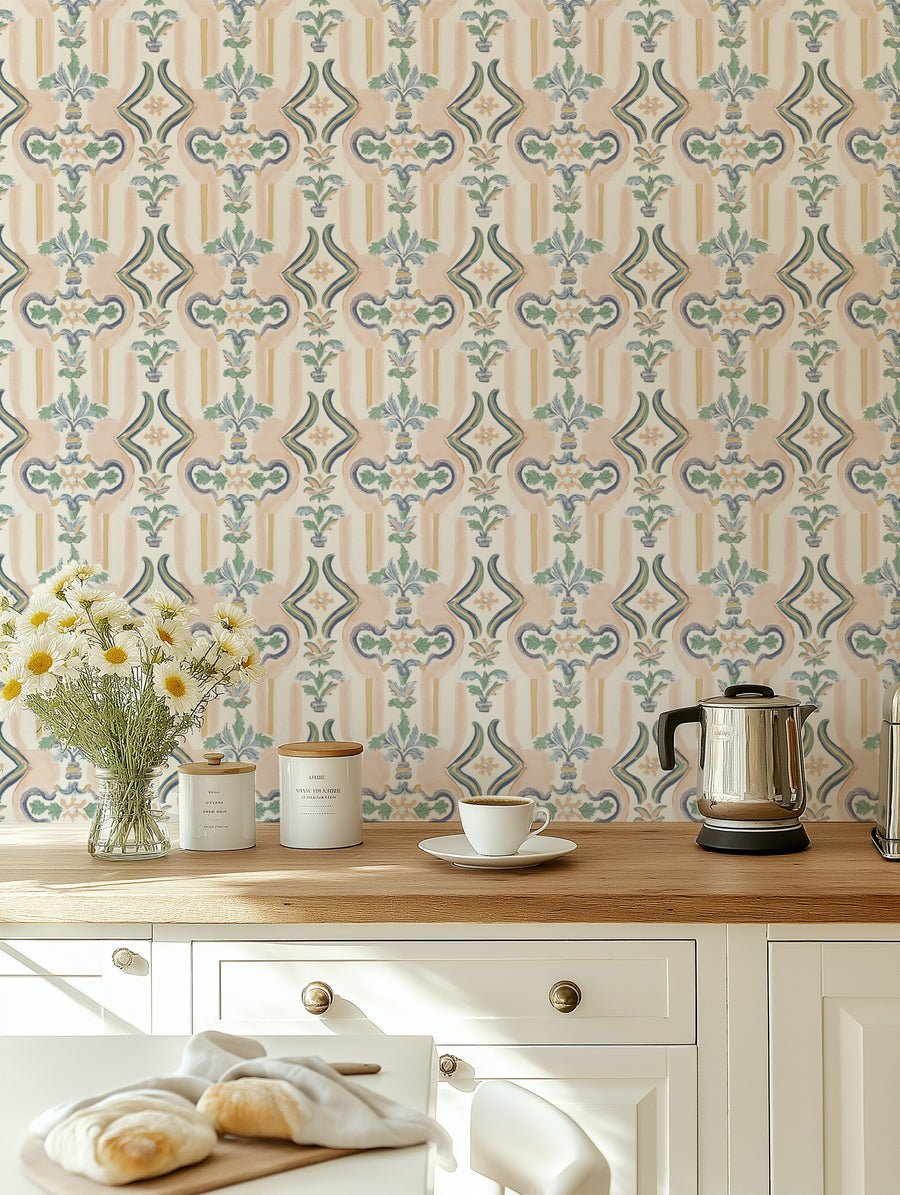 Riviera Wallpaper from Olive et Oriel where you can shop wallpaper and artworks online