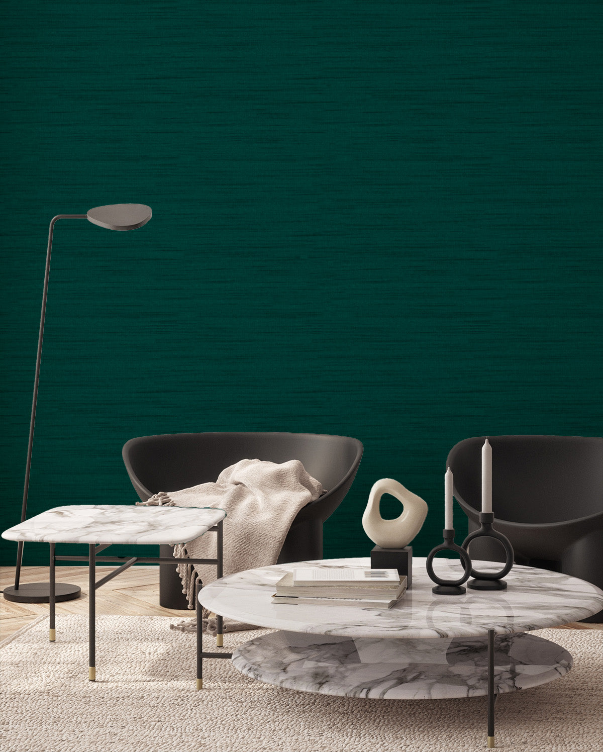 Soho in Dark Green Commercial Vinyl Wallcovering