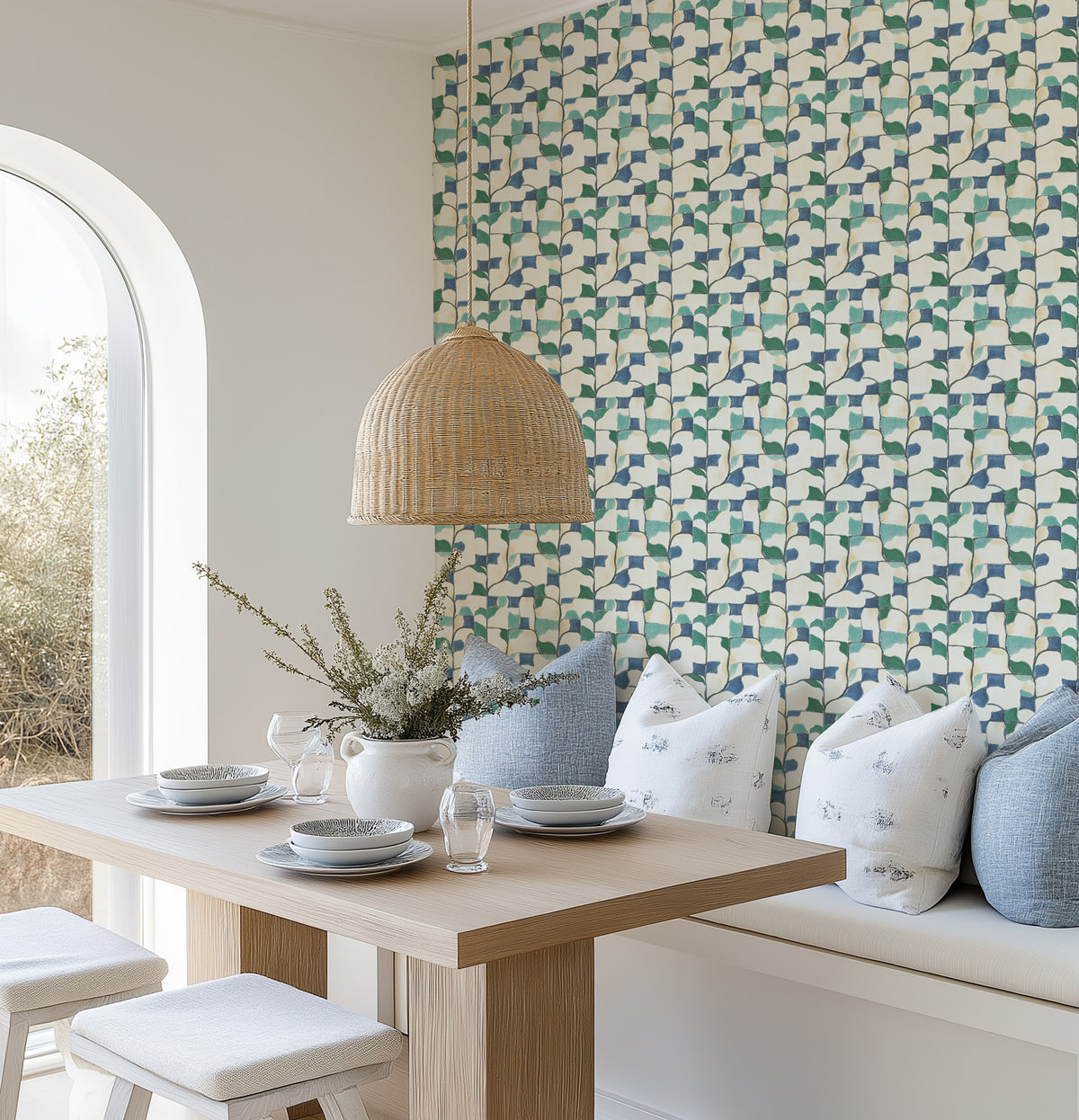 Al fresco Wallpaper from Olive et Oriel where you can shop wallpaper and artworks online