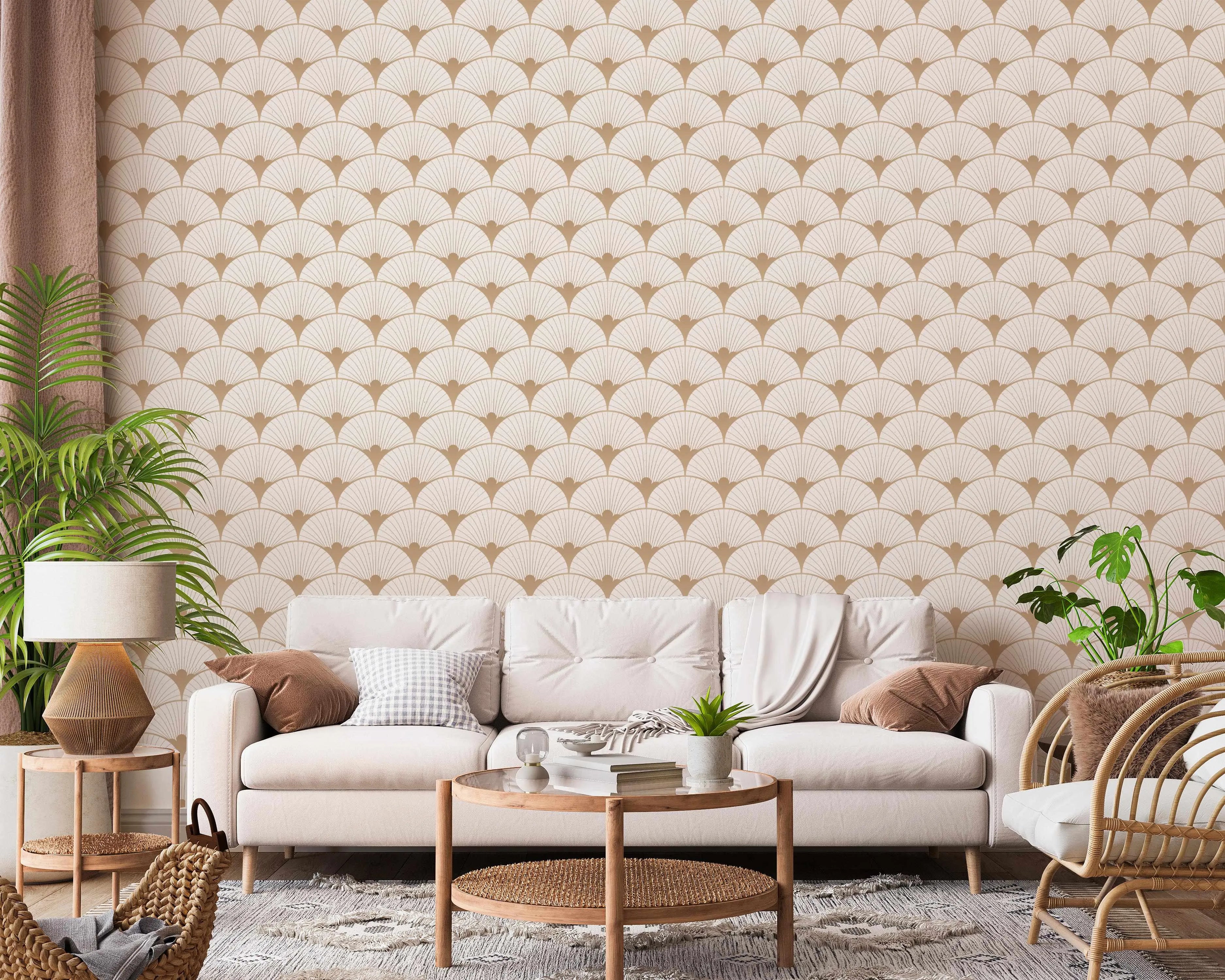 Gatsby Scallops Wallpaper from Olive et Oriel where you can shop wallpaper and artworks online