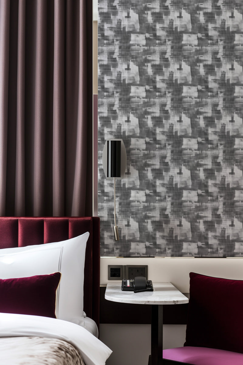 Louis in Charcoal Commercial Vinyl Wallcovering