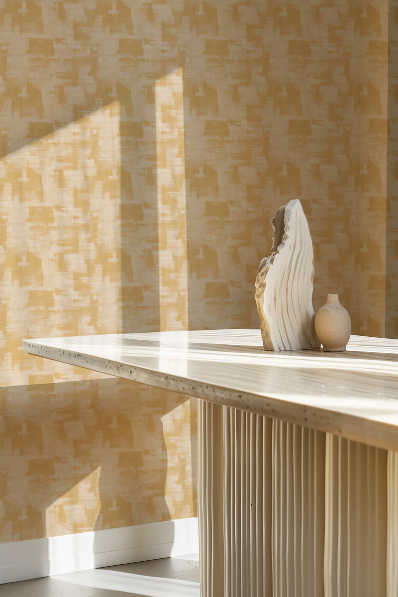 Louis in Mustard Commercial Vinyl Wallcovering