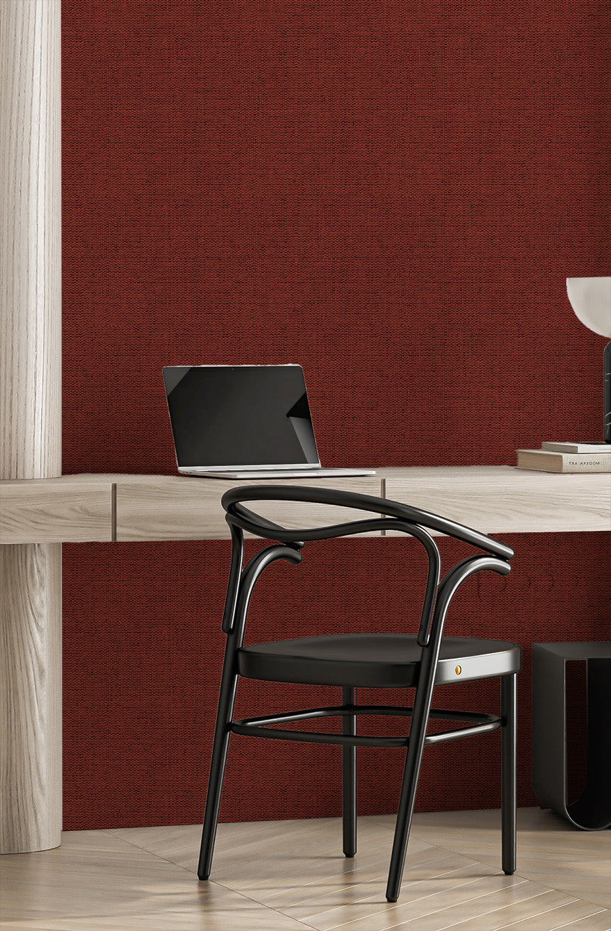 Ashsa in Maroon Commercial Vinyl Wallcovering