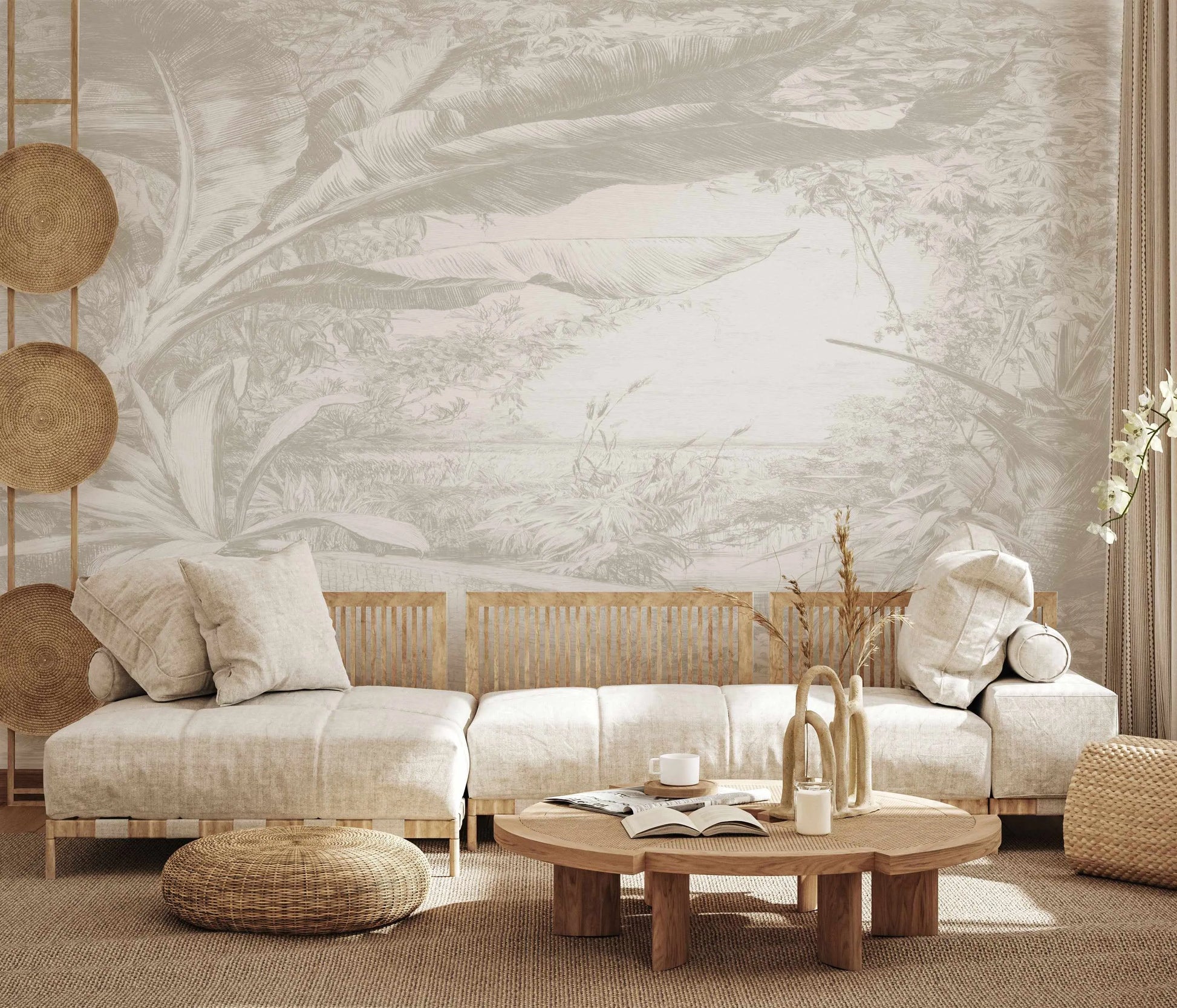 The Pass Wallpaper Mural from Olive et Oriel where you can shop wallpaper and artworks online