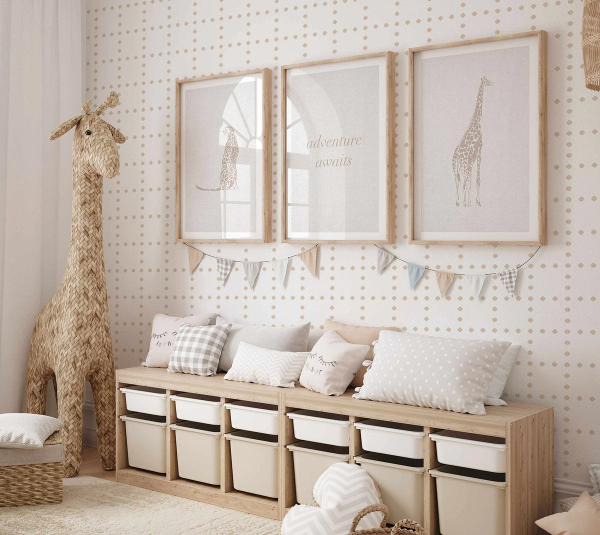 Diamond Dots Wallpaper from Olive et Oriel where you can shop wallpaper and artworks online